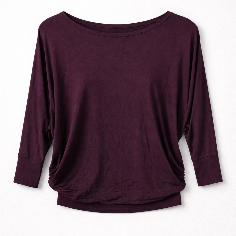 Market & Spruce Deep Plum Dolman Top